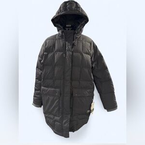 Eddie Bauer Black Hooded Down Parka